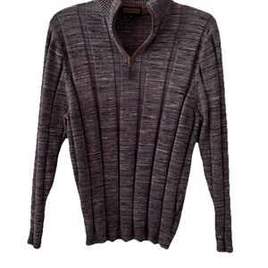 Lenor Romano Space Dyed Quarter Zip Cotton/ Viscose Blend Size Medium EUC